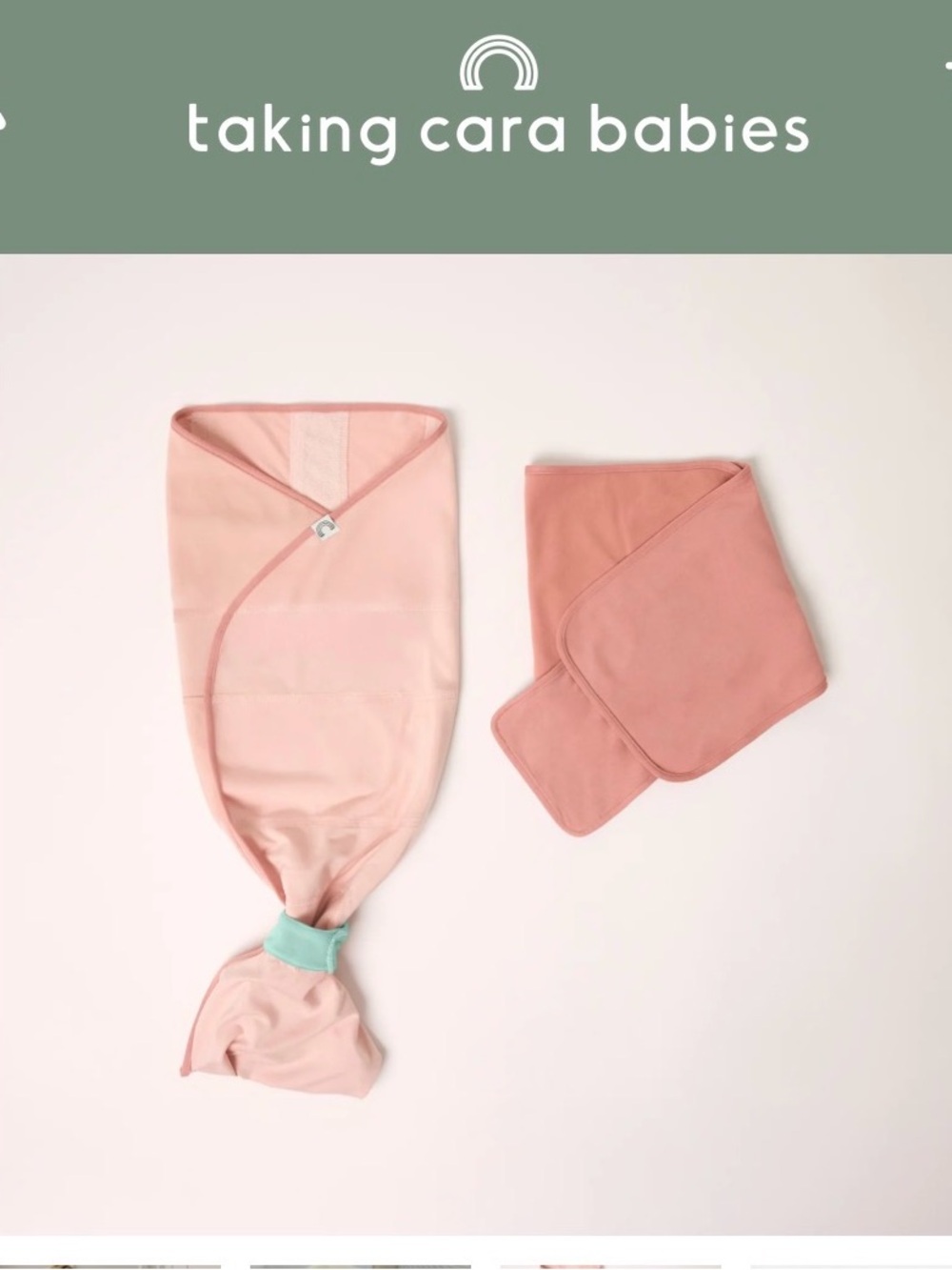 Taking Cara Babies Pink Swaddle Set